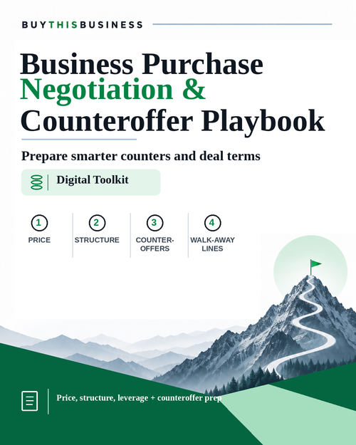 BTB Business Purchase Negotiation & Counteroffer Playbook cover