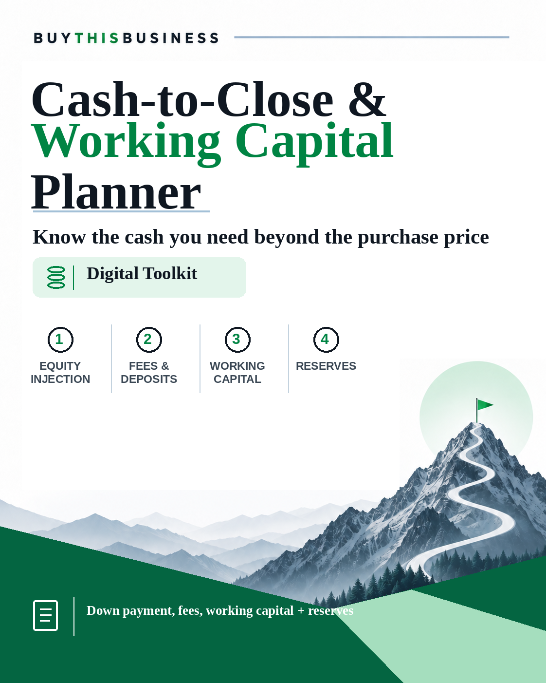 BTB Cash-to-Close & Working Capital Planner cover