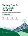 BTB Closing Day & First Week Checklist cover